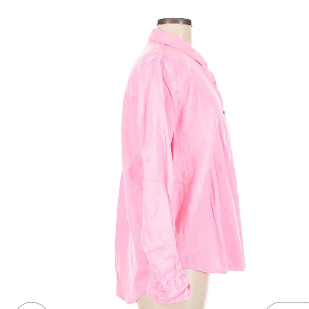 Universal Thread Coral Linen Button-Up Shirt - image 3